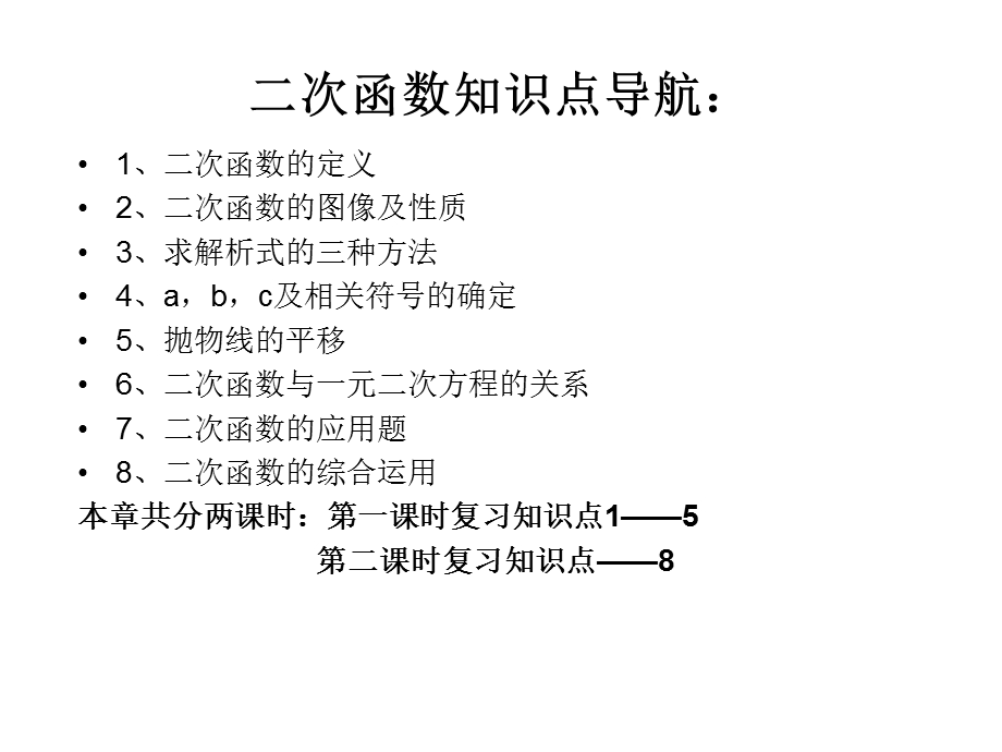 初中二次函数总复习课件.ppt_第2页