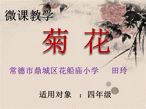 微课课件《菊花》.ppt