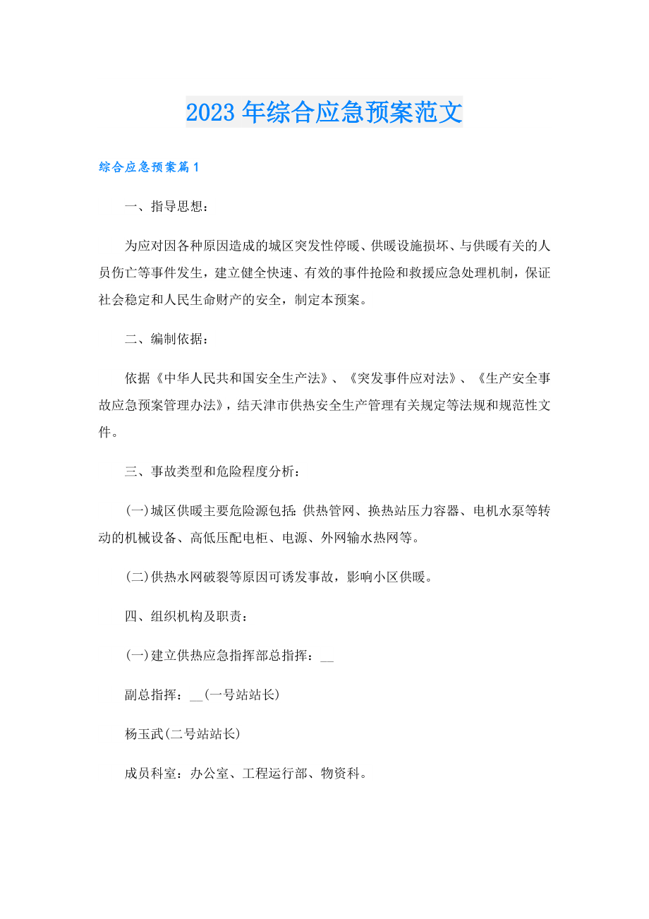 2023综合应急预案范文.doc_第1页