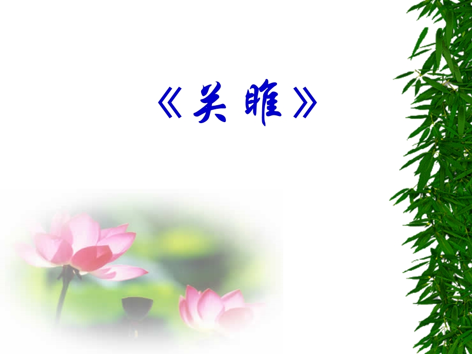 《关雎》《蒹葭》课件2011.ppt_第1页