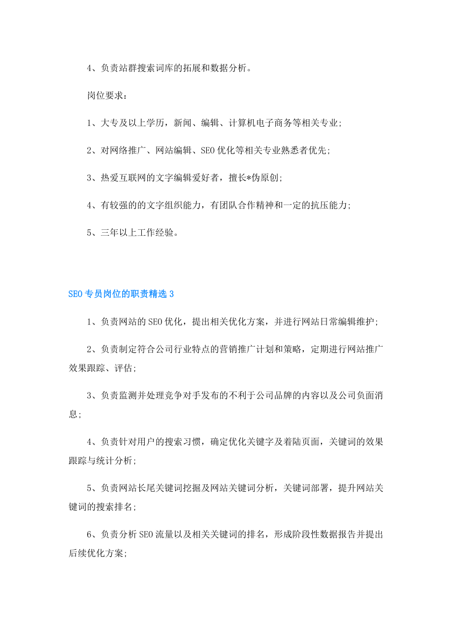 SEO专员岗位的职责精选.doc_第2页