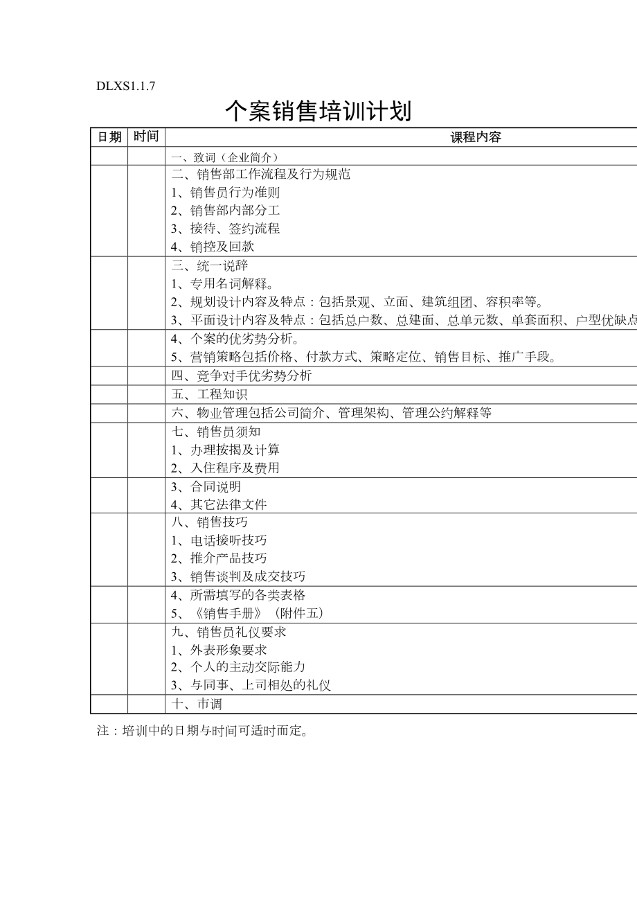 DLXS1.1.7个案销售培训计划.doc_第2页
