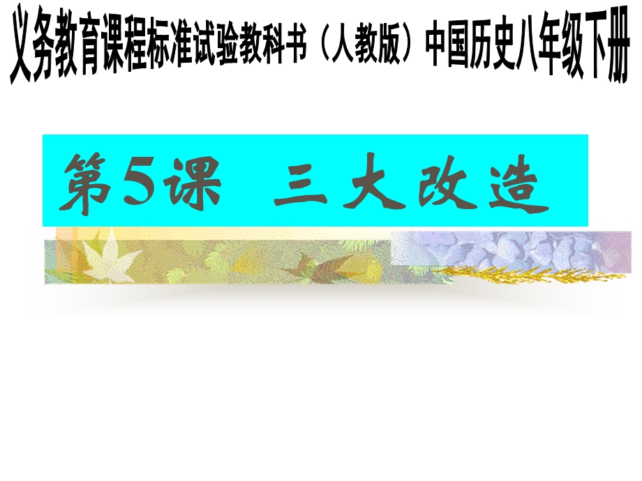 人教新课标版初中八下25三大改造PPT课件.ppt_第1页