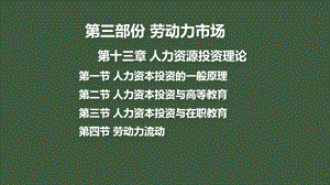 中级经济师中级人力第十三章人力资源投资理论.pptx