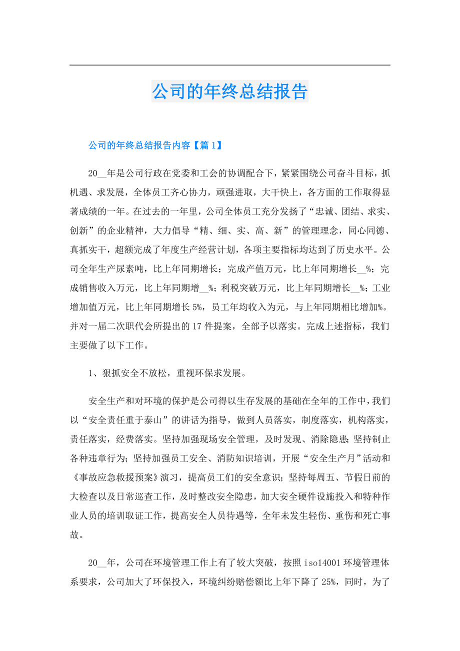 公司的终总结报告.doc_第1页