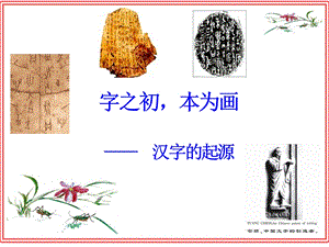 神奇的汉字——字之初,本为画.ppt