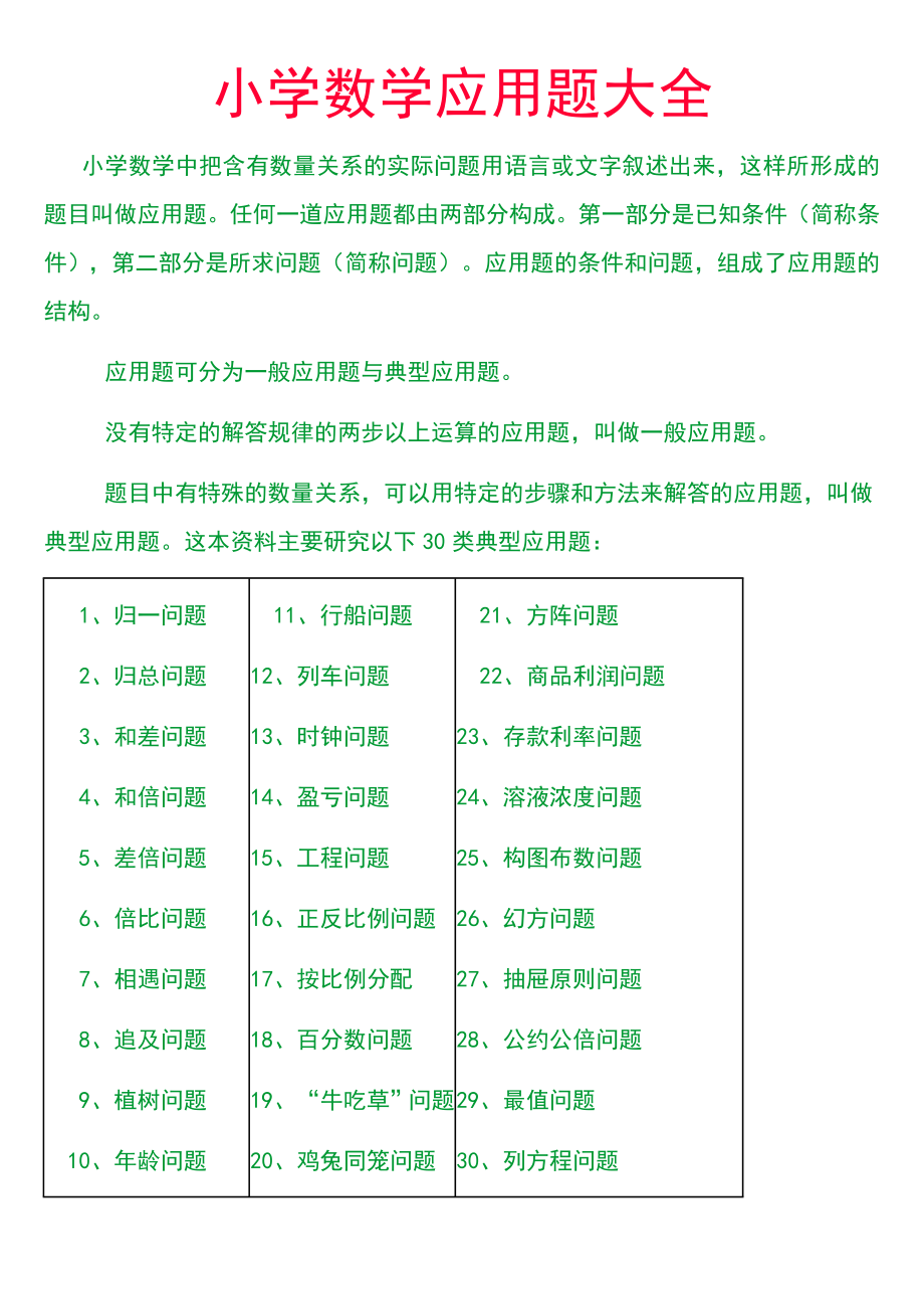 小学数学应用题大全.doc_第1页