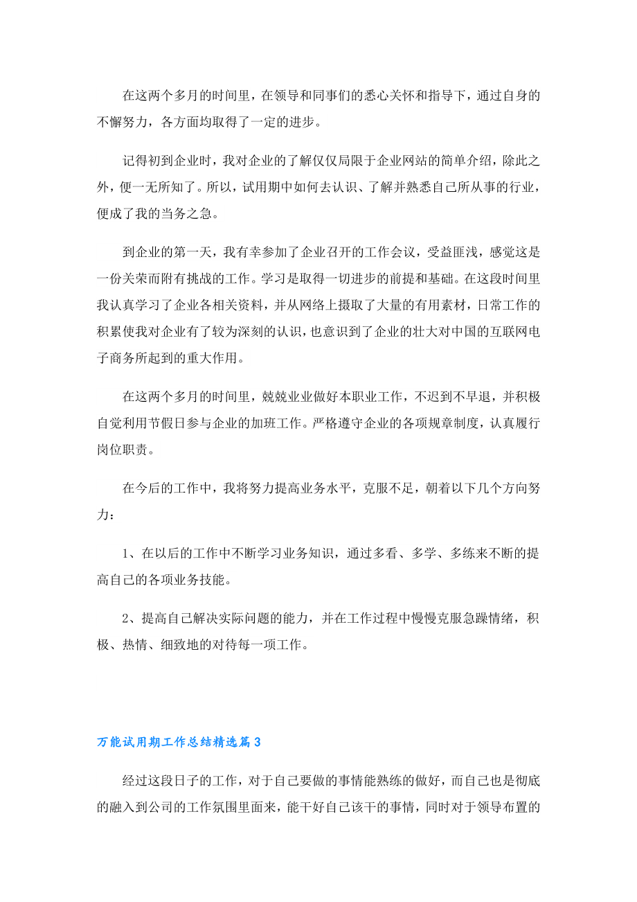 万能试用期工作总结.doc_第2页