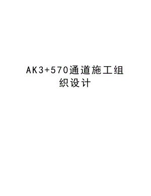 AK3+570通道施工组织设计.doc