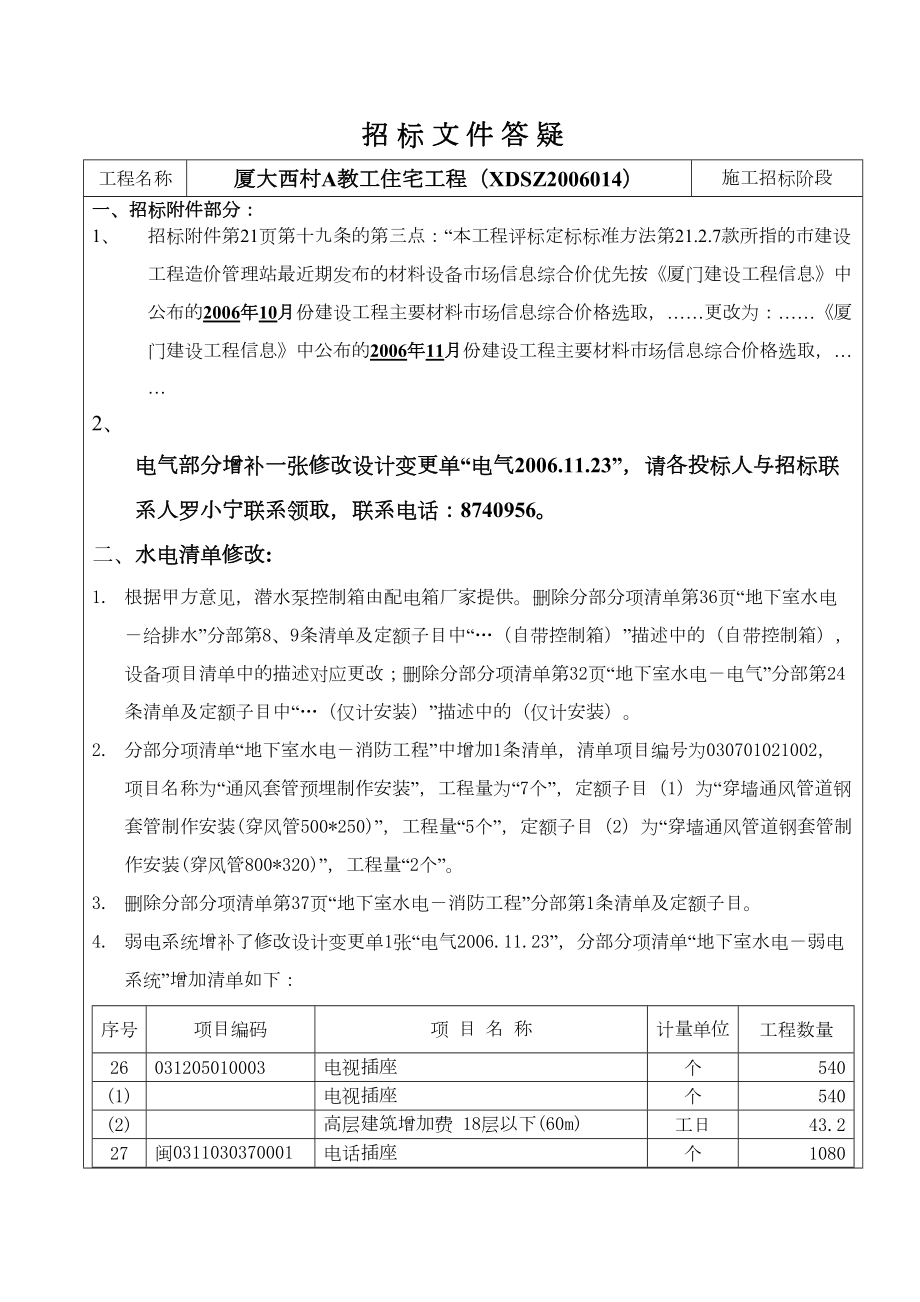 1124163208厦大西村A教工住宅工程答疑.doc_第2页