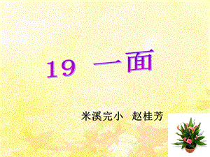 人教课标版小学语文六年级上册第5单元第19课《一面》PPT课件.ppt