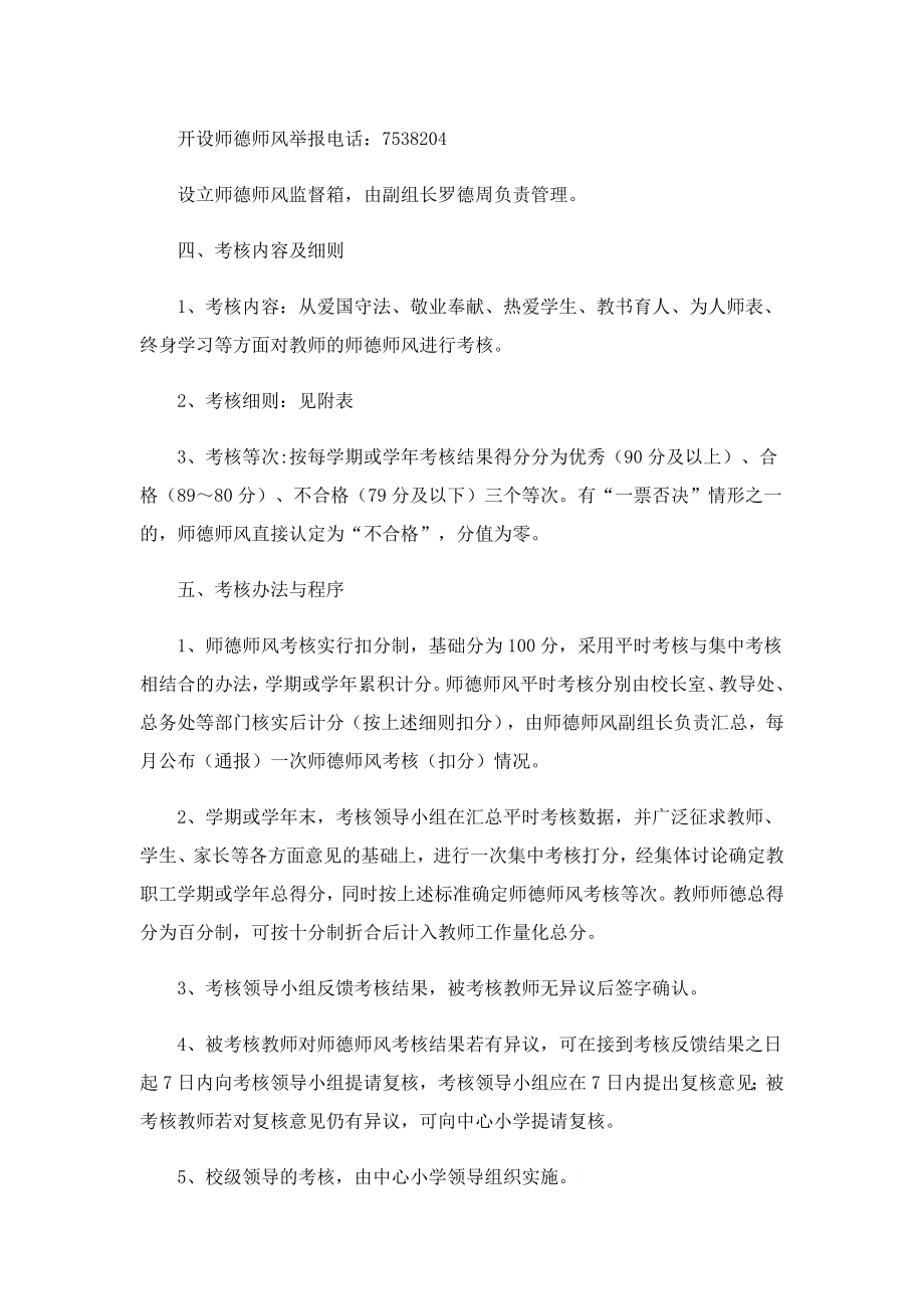 学校师德师风考核优秀制度范本.doc_第2页