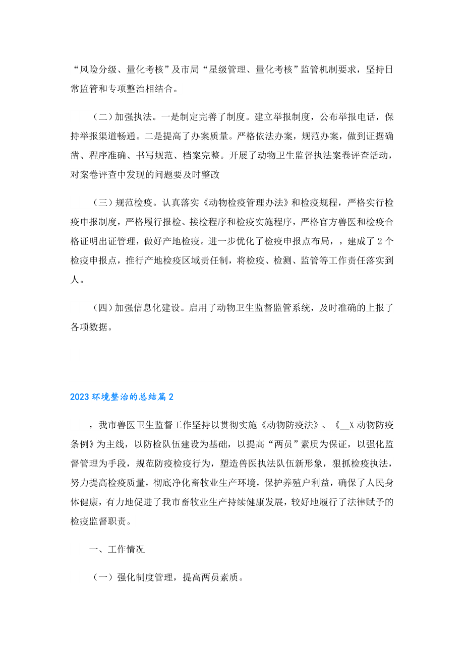 2023环境整治的总结.doc_第2页