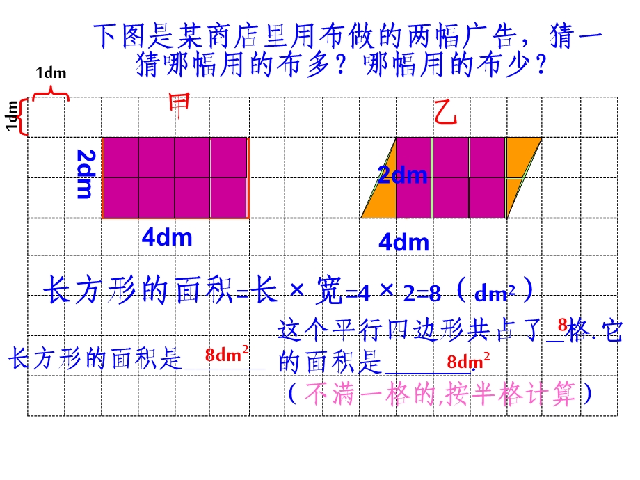 西师版小学数学第九册平行四边形的面积.ppt_第3页