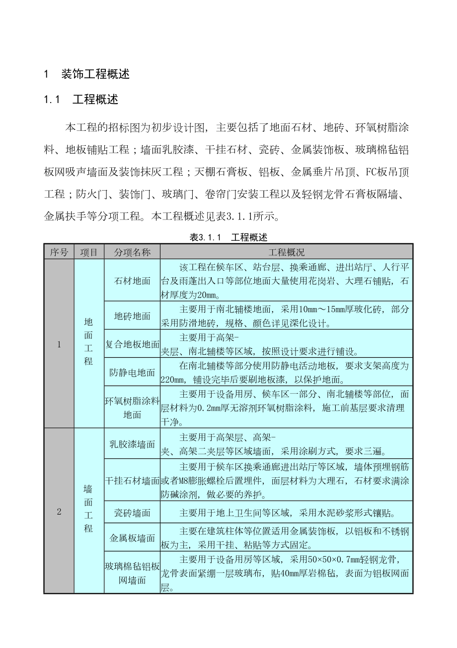 上海某大型车站装饰工程施工组织设计.doc_第3页