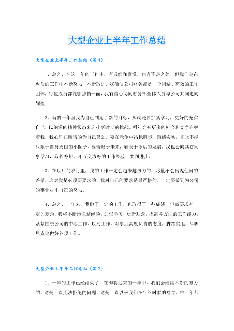 大型企业上半工作总结.doc_第1页