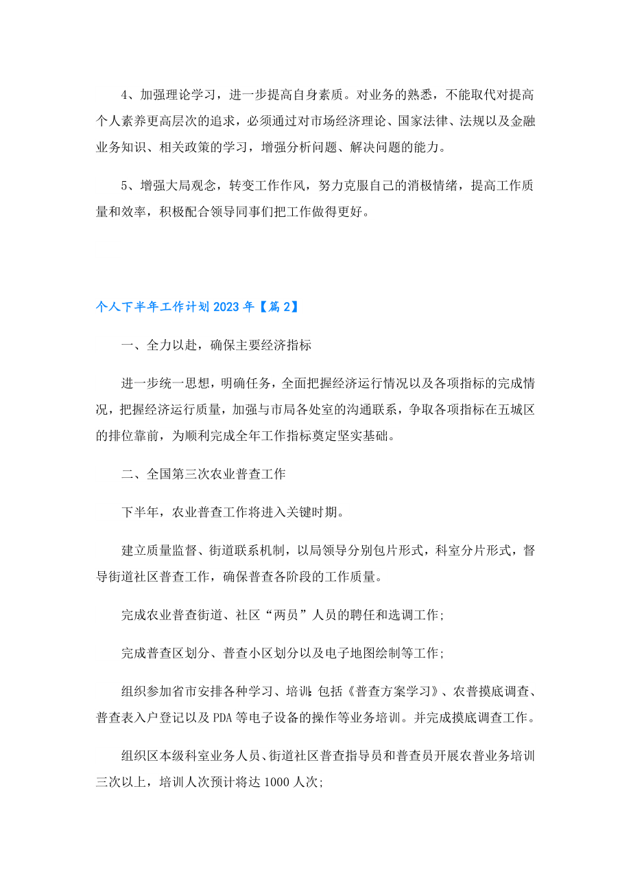 个人下半工作计划2023.doc_第2页