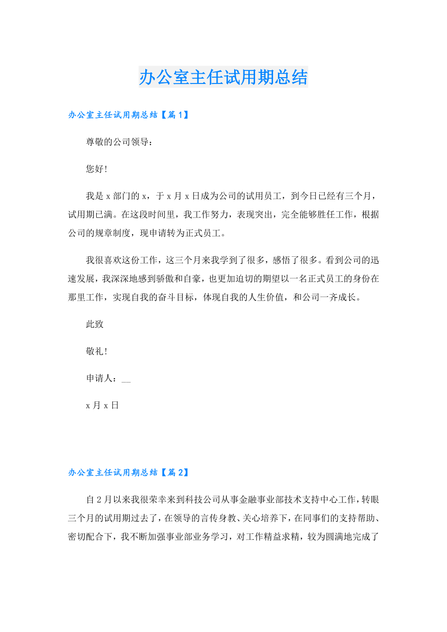 办公室主任试用期总结.doc_第1页