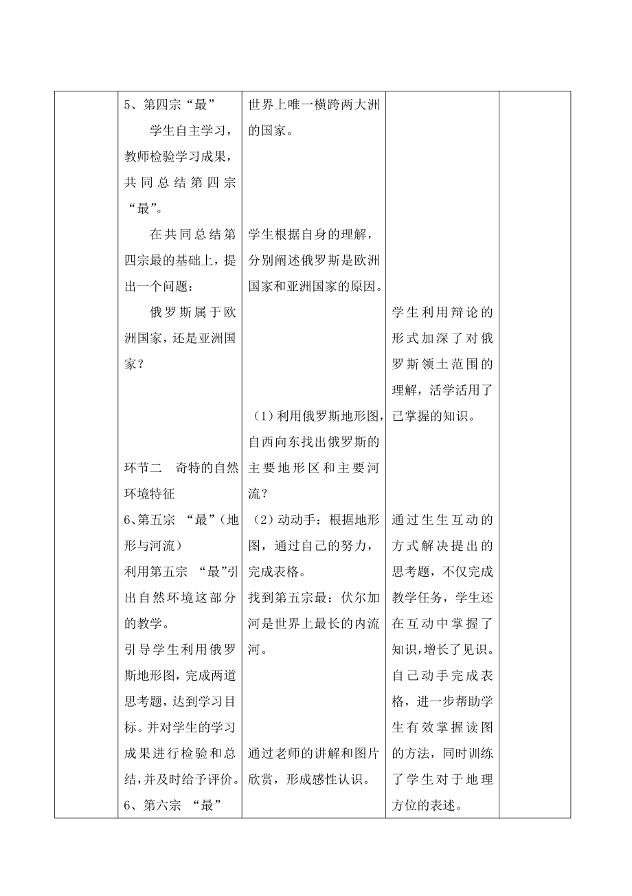 中学教师备课教案【七级地理 俄罗斯】.doc_第3页