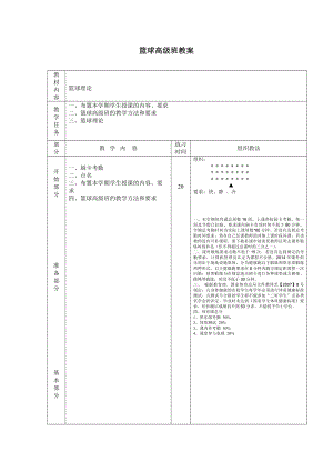 篮球高级班教案.doc