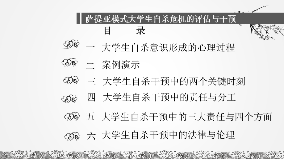 心理成长系列 辅导员大学生自杀危机的评估与干预.ppt_第3页