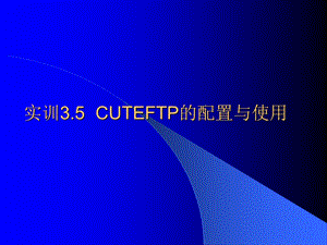 实训35CUTEFTP的配置与使用.ppt