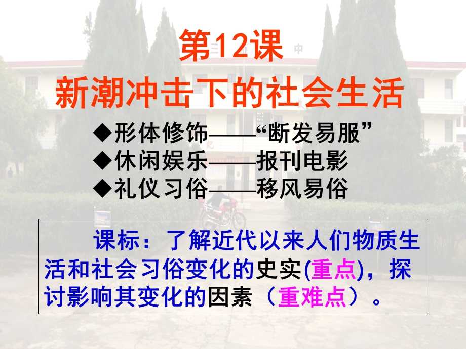 高中历史必修二经济第12课 新潮冲击下的社会生活.ppt_第3页