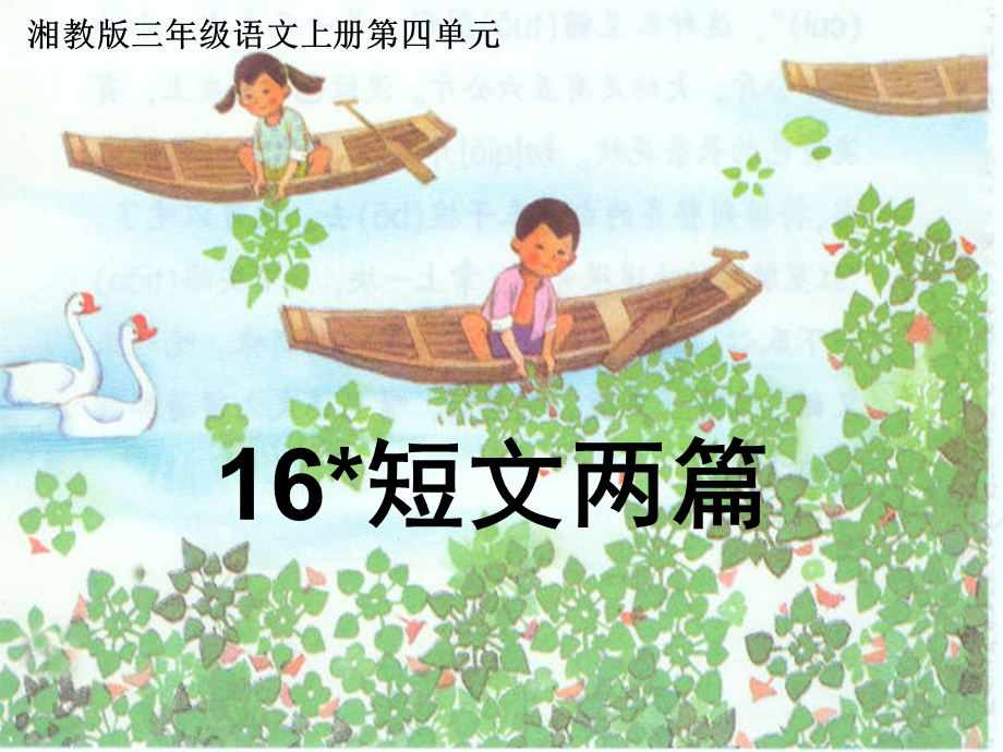 湘教版小学三级16短文两篇ppt课件.ppt_第1页