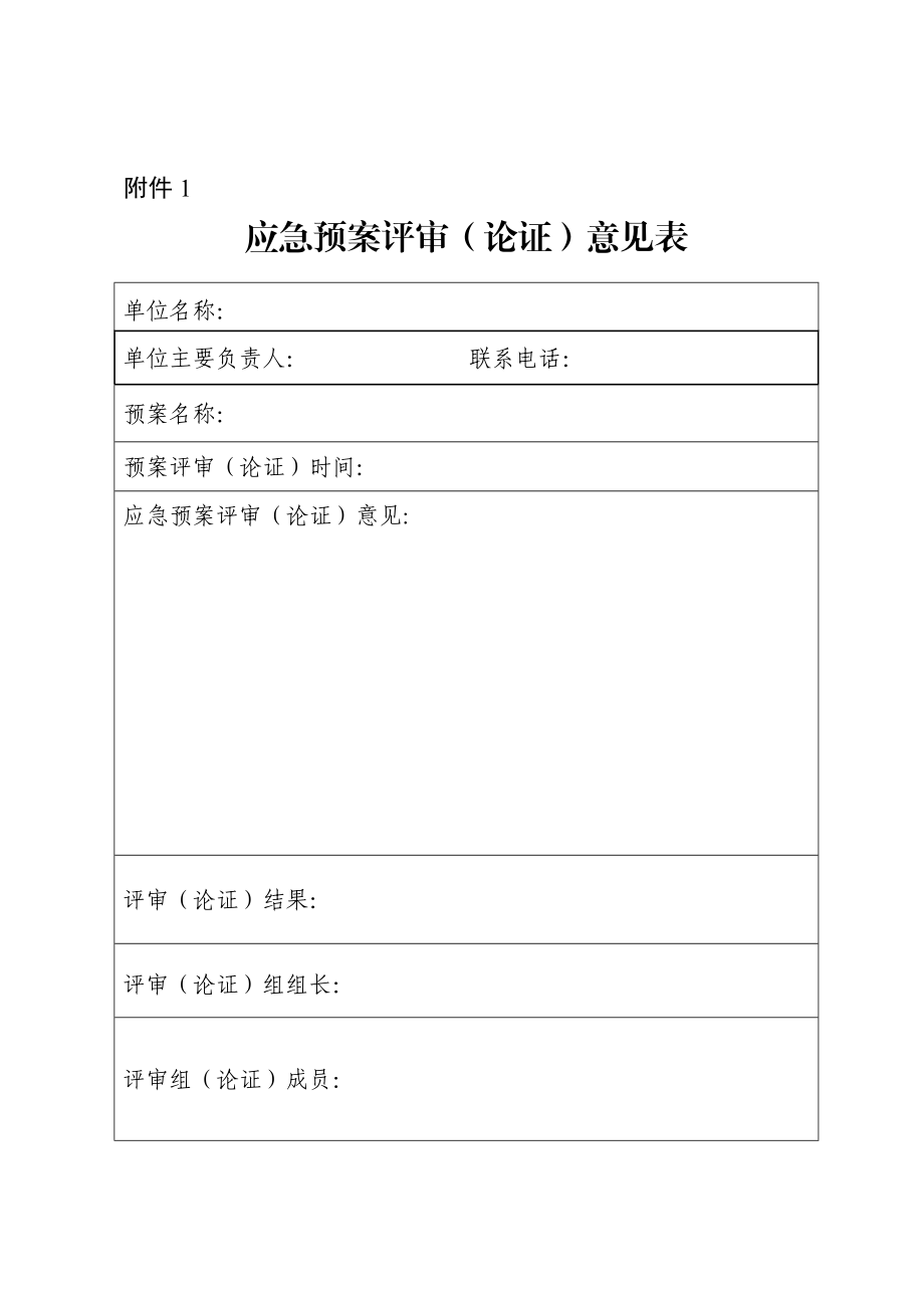 应急预案评审登记表汇编.doc_第1页