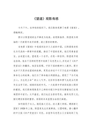 电影望道心得体会七篇.docx