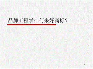 品牌工程学何来好商标.ppt