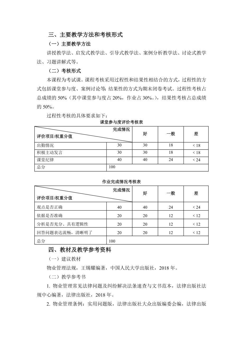 物业管理法规课程教学大纲.doc_第3页