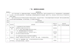 厂房、建筑物安全检查表.doc