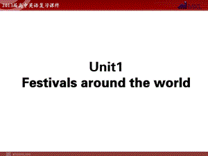 高中英语复习课件1：Unit 1 Festivals around the world新人教版必修3.ppt