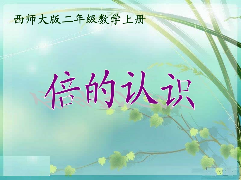 西师大版二级数学上册 倍的认识.ppt_第1页