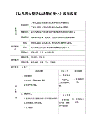 幼儿园大型活动场景的美化教学教案.doc