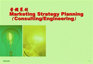 营销策划MarketingStrategyPlanning(ConsultingEngineering).ppt