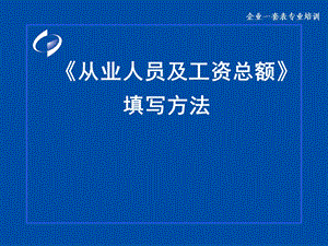 从业人员及工资总额填写方法.ppt