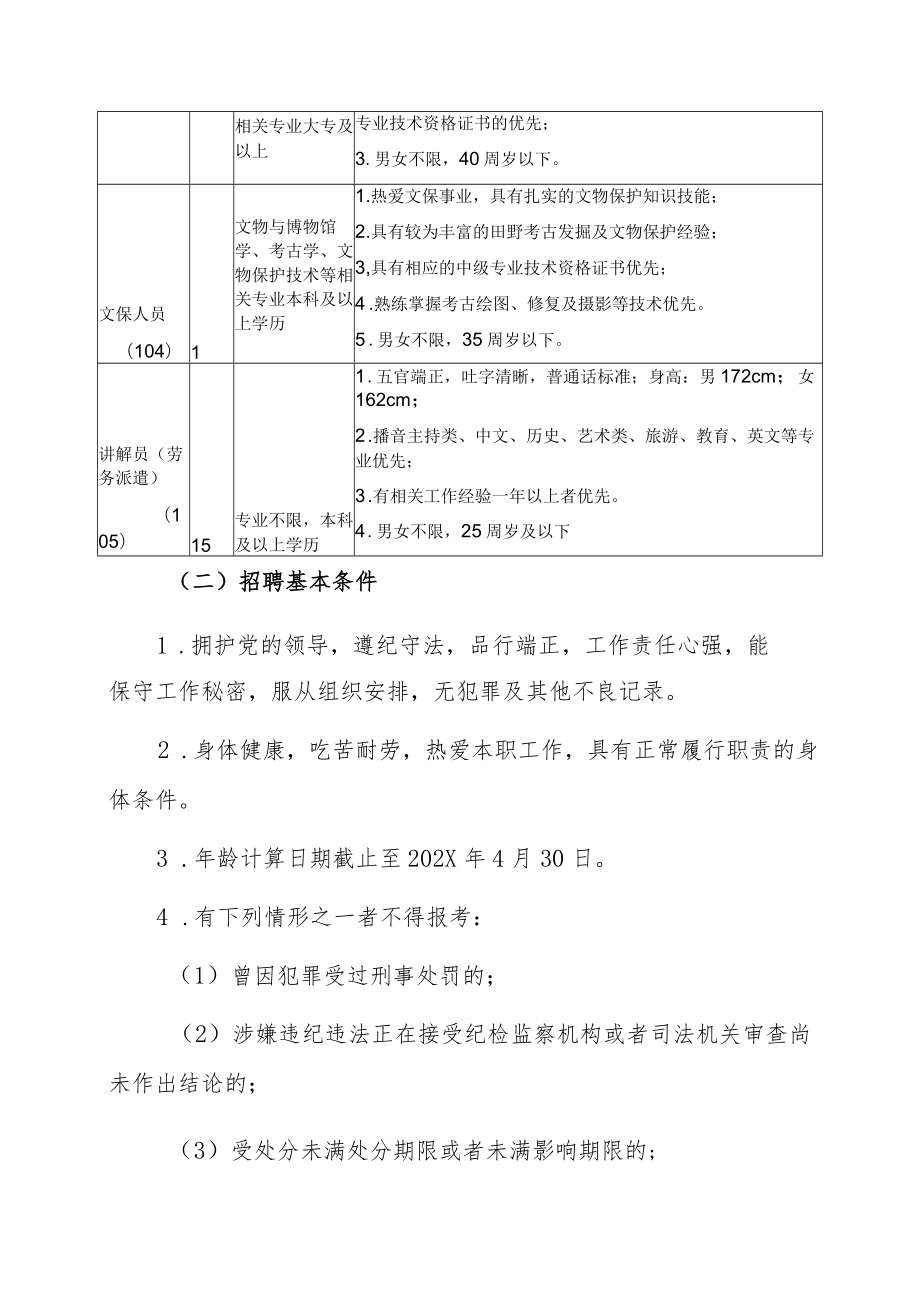 XX市博物馆202X年招聘方案.docx_第2页