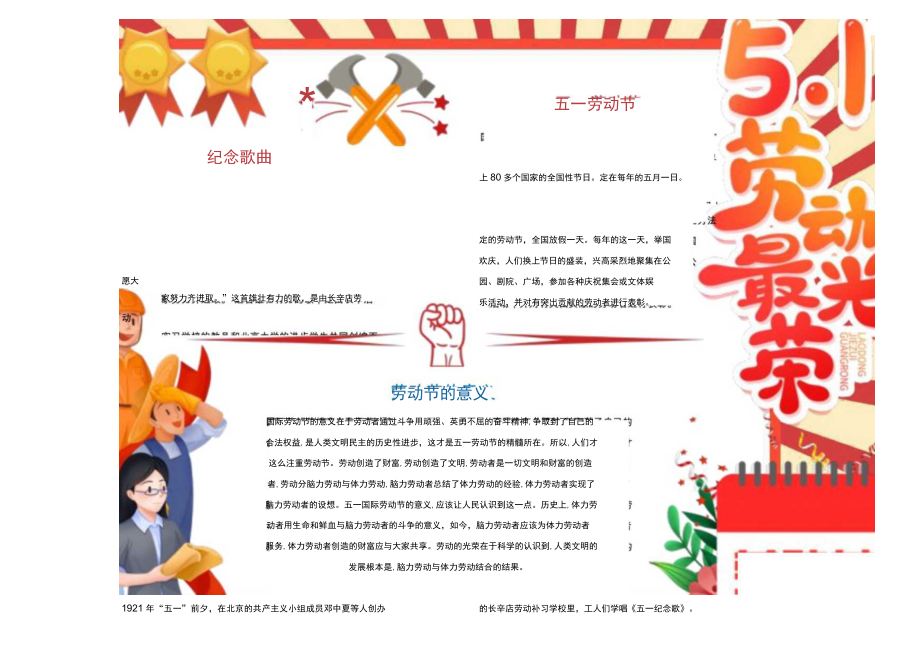 中小学生五一劳动最光荣小报.docx_第1页