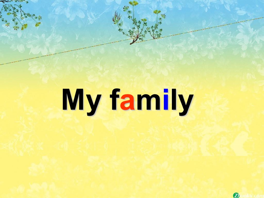 人教版小学英语四年级上册_Unit6_Meet_My_Family_A_Let's_talk.ppt_第1页