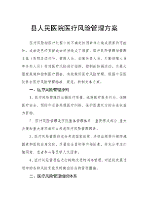 县人民医院医疗风险管理方案.docx