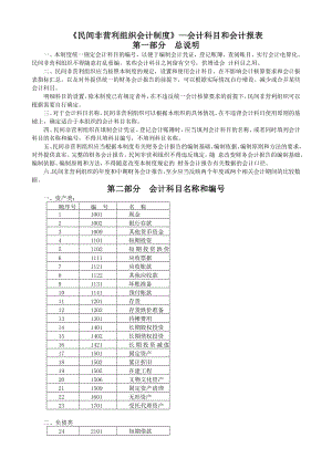 民间非营利组织会计制度—会计科目和会计报表.doc