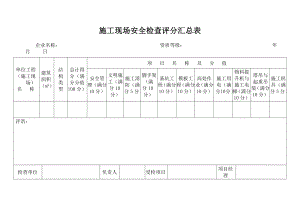 建筑施工安全检查标准评分表(全套).doc