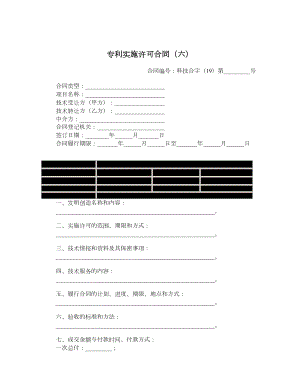 专利实施许可合同（六）.doc