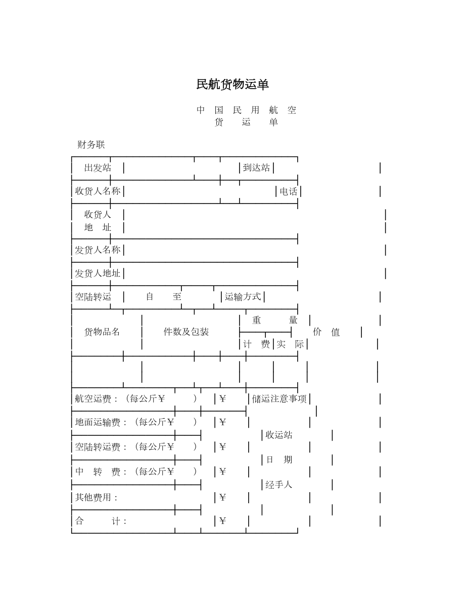 民航货物运单.doc_第1页