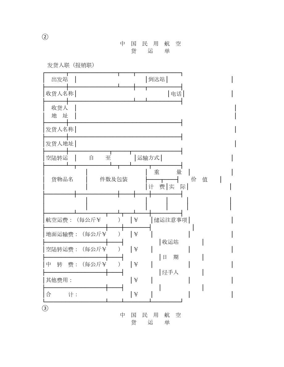 民航货物运单.doc_第2页