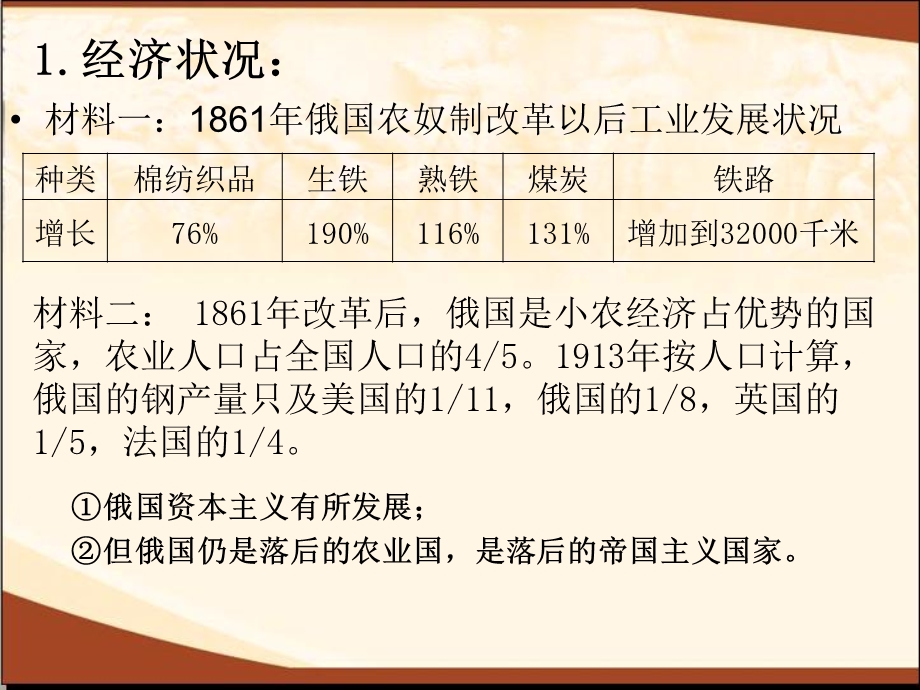 初中三年级历史下册第一单元苏联社会主义道路的探索第1课俄国十月革命课件.ppt_第3页