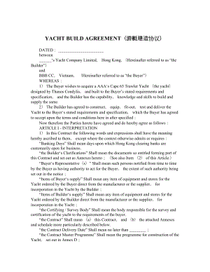 YACHT BUILD AGREEMENT（游艇建造协议）.doc