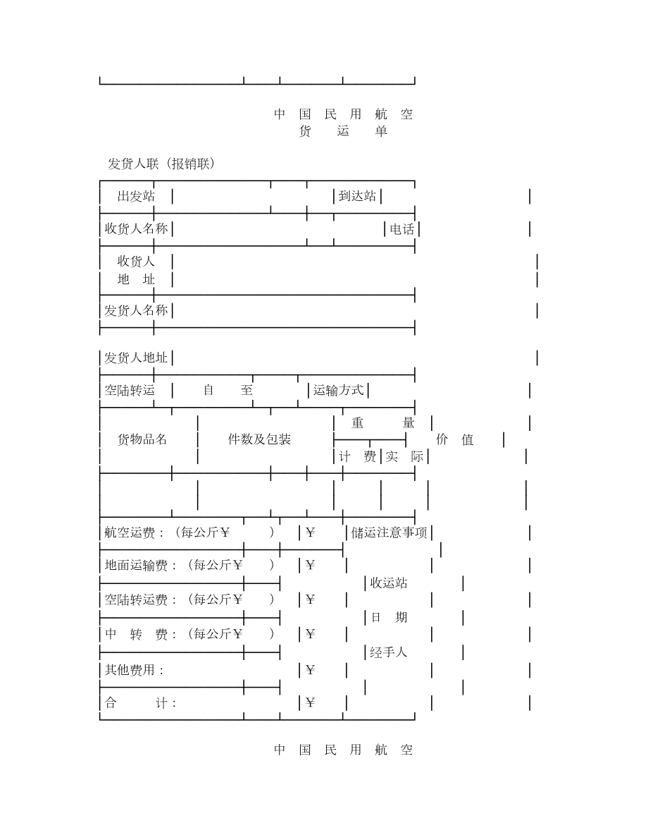 货物运单（航空）.doc_第2页